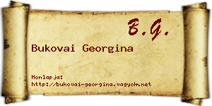 Bukovai Georgina névjegykártya